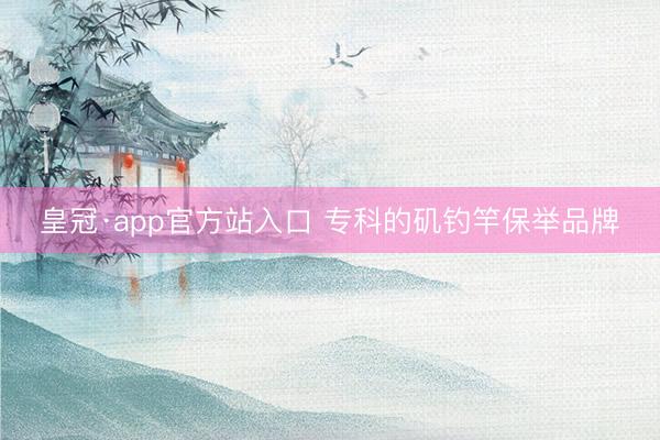 皇冠·app官方站入口 专科的矶钓竿保举品牌