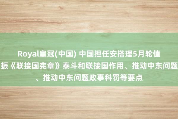 Royal皇冠(中国) 中国担任安搭理5月轮值主席，将聚焦重振《联接国宪章》泰斗和联接国作用、推动中东问题政事科罚等要点